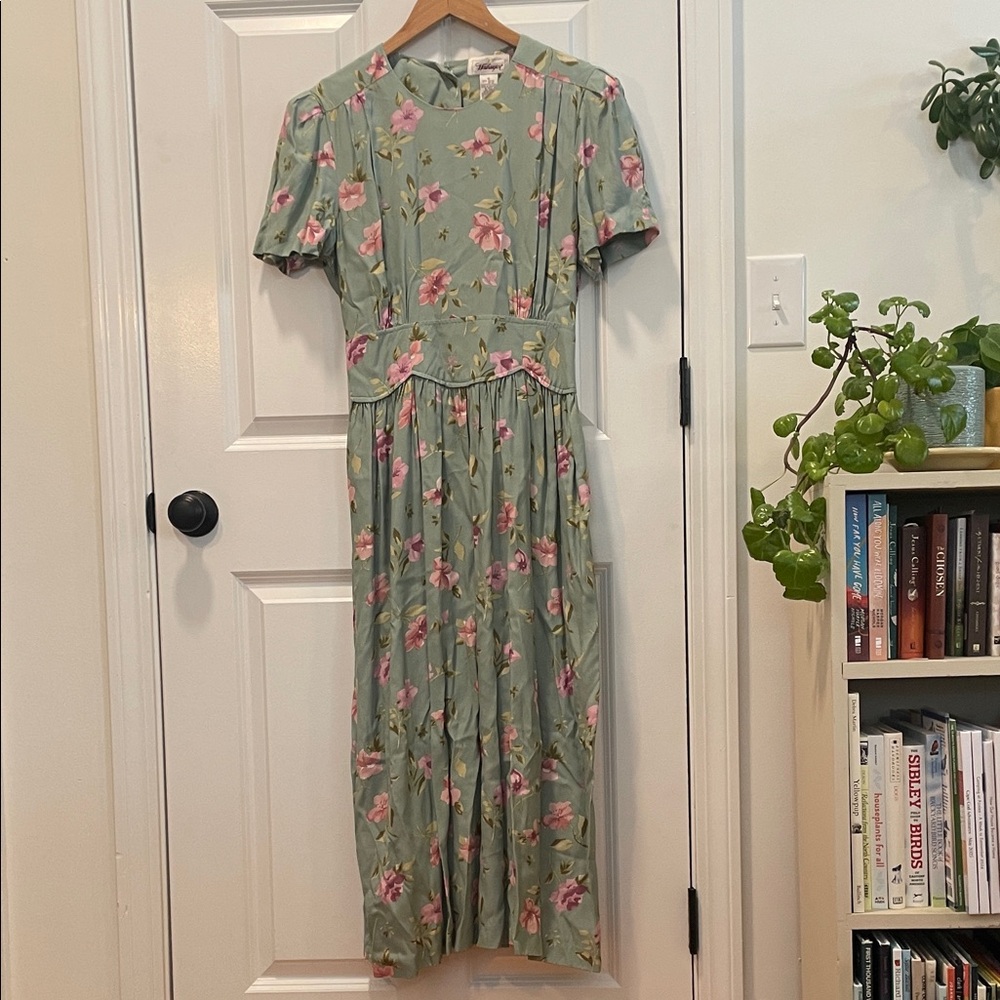 Worthington Green Floral Maxi Dress